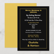 Zwarte Gouden Informele Bruiloft