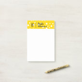 Zwarte Gouden Initiële Monogram, Trendy Elegante N Post-it® Notes (Op bureau)