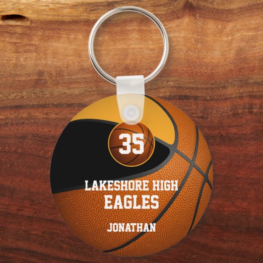 Zwarte gouden jongens, basketbalteam-geest sleutelhanger (Voorkant)