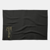 Zwarte & Gouden Keukenhanddoek (Horizontaal)