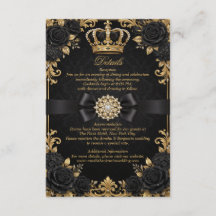 Zwarte Gouden Koninklijke Kroon Elegante Trouw
