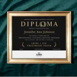 Zwarte Gouden Krans Stijlvolle Afstudeerdiploma