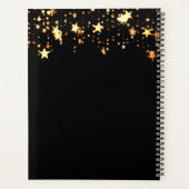 Zwarte gouden kroon sterren naam jaar bedrijf 2026 planner (Achterkant)