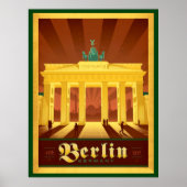 Zwarte & gouden kunst Deco Berlin Poster (Voorkant)
