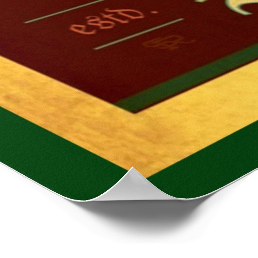 Zwarte & gouden kunst Deco Berlin Poster (Hoek)