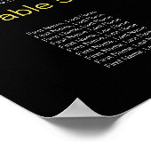 Zwarte gouden kunstdeco-weddenschappen poster (Hoek)