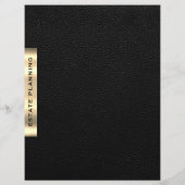 Zwarte gouden lederen printerdividaar voor de plan (Achterkant)