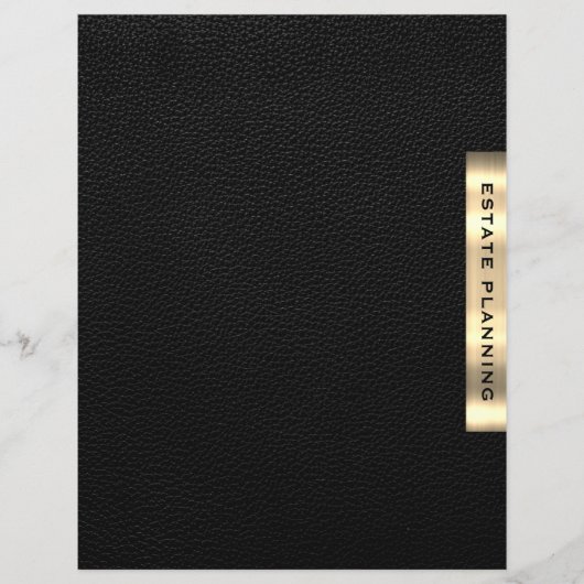 Zwarte gouden lederen printerdividaar voor de plan (Voorkant)