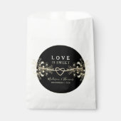 Zwarte Gouden Liefde Is Zoete Favorietentas Bedankzakje (Voorkant)