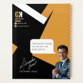 Zwarte & Gouden Makelaar Design, Vastgoedmakelaar Planner (Achterkant)