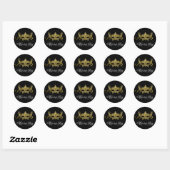 Zwarte Gouden Maskerade Feest Stickers (Vel)