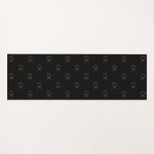 Zwarte gouden monogram initialen modern elegant yogamat (Voorkant (horizontaal))