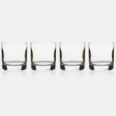 Zwarte & Gouden Monogram Whiskyglas | Poker Whisky Glas (Links)