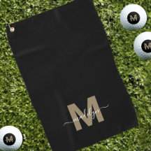 Zwarte Gouden Naam Monogram