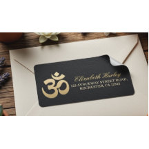 Zwarte & Gouden OM Symbool Yoga Meditatie Instruct