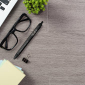 Zwarte gouden op maat gemaakte monogram naam scrip inkt pen