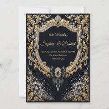 Zwarte Gouden Parel Diamanten Boog Luxe Formeel
