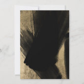 Zwarte gouden penseelschildpadden typografie Sweet Kaart (Achterkant)