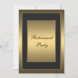 Zwarte Gouden Pensioenfeest Kaart
