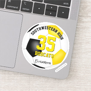 zwarte gouden ploeg kleuren jongens voetbal sticker