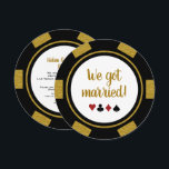 Zwarte Gouden Pokerchip Trouw Elopement Aankondigi Kaart<br><div class="desc">Verbluf je vrienden en familie door ze deze zwarte en gouden pokerchip trouw elopement aankondigingen en/of feestelijke uitnodigingen te sturen. Ze kijken ernaar uit om je te vergezellen op deze feestelijke receptie!</div>