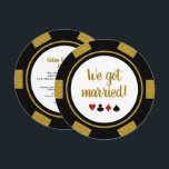 Zwarte Gouden Pokerchip Trouw Elopement Aankondigi Kaart<br><div class="desc">Verbluf je vrienden en familie door ze deze zwarte en gouden pokerchip trouw elopement aankondigingen en/of feestelijke uitnodigingen te sturen. Ze kijken ernaar uit om je bij deze zeker leuke receptie te ontmoeten!</div>