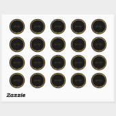 Zwarte & gouden premium chocolade bedrijf Sticker (Vel)