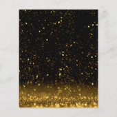 Zwarte & Gouden Prijslijst Service Glitterend Flyer (Achterkant)