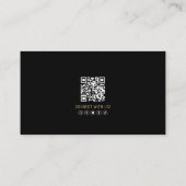 Zwarte Gouden Professionele QR Code Foto Logo Visitekaartje (Achterkant)