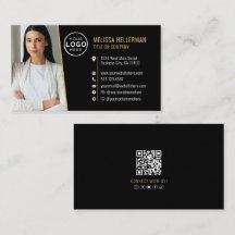 Zwarte Gouden Professionele QR Code Foto Logo