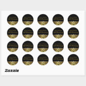 Zwarte & gouden Roos 50ste verjaardag Sticker (Vel)