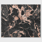 Zwarte gouden roos cadeaupapier (Vlak)