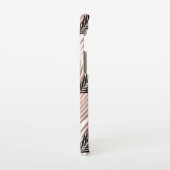 Zwarte gouden Roos palm Leaf Tropical Tree Hawaiia Samsung Galaxy Hoesje (Linkerkant)