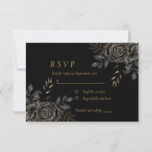 Zwarte & Gouden Rozen Kist Gotische Elegante
