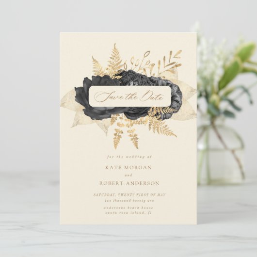 zwarte gouden rozen met uitzondering van de datumu (Staand voorkant)