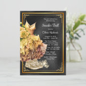 Zwarte Gouden Sneaker Bal  Kaart (Staand voorkant)