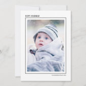 Zwarte & Gouden Sneeuwvlok Happy Hanukkah Familie  Feestdagenkaart (Voorkant)