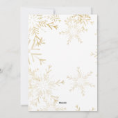 Zwarte & Gouden Sneeuwvlok Happy Hanukkah Familie  Feestdagenkaart (Achterkant)