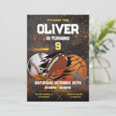 Zwarte gouden sport jongens Verjaardag Kaart (Staand voorkant)