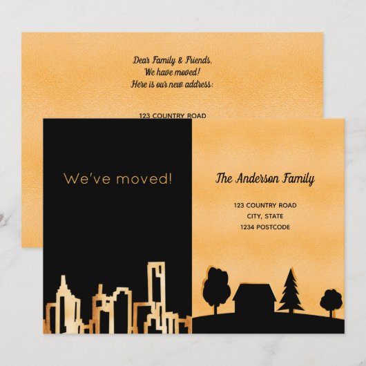 Zwarte gouden stad: aankondiging (Voorkant / Achterkant)