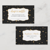 Zwarte gouden sterren-kaartenkaartje visitekaartje (Voorkant / Achterkant)