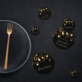 Zwarte gouden sterren, moderne zwarte gouden sterr confetti