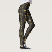 Zwarte Gouden Sterrenbeeld Teken (1) Leggings (Rechts)