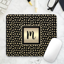 Zwarte gouden stippen moderne vette monogram scrip