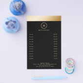 Zwarte Gouden Streep Monogram Cirkel Flyer (Enkel)