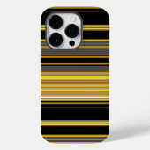 Zwarte gouden strepen Case-Mate iPhone case (Achterkant)