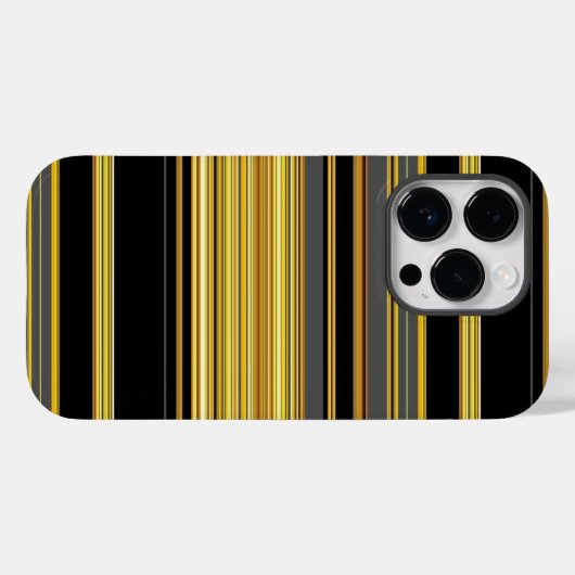 Zwarte gouden strepen Case-Mate iPhone case (Achterkant (horizontaal))