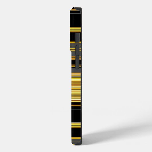 Zwarte gouden strepen Case-Mate iPhone case (Achterkant / Links)
