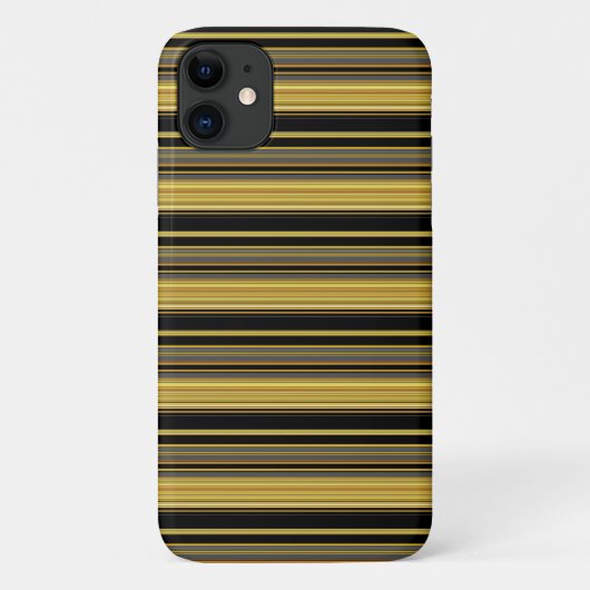 Zwarte gouden strepen leuk Case-Mate iPhone case (Achterkant)