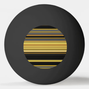 Zwarte gouden strepen leuk pingpongbal